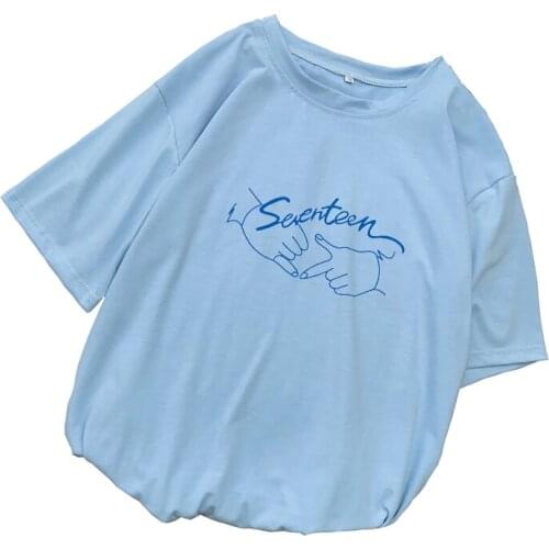 Merry Pretty Kpop T-shirts Korean Seventeen T Shirt Women Short Sleeve Harajuku Sweet Tee Shirt Girs Tops Tumblr Camiseta Mujer