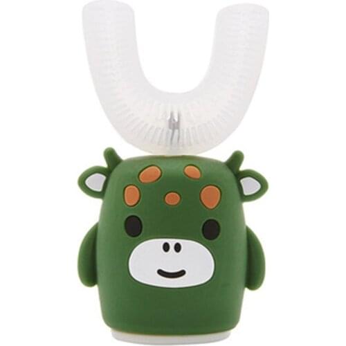 1 Pc 360 Degree Automatic Intelligent Ultrasonic U-Shaped Silicone Toothbrush Toothbrush IPX7 Waterproof 3 Colors Optional