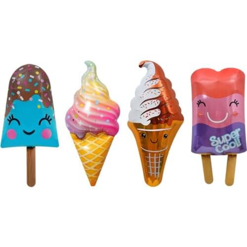 1pcs Large ice cream cone balloon birthday party decoration toy balloon ice cream shape cartoon aluminum film balloon ice cream