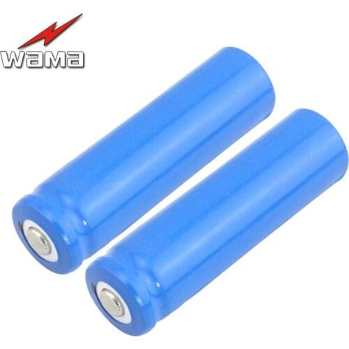 2pcs/lot Wama 14500 Rechargeable Battery 100% Real 750mAh Li-ion 3.7V AA size Batteries for Power Bank Camera Flashlight