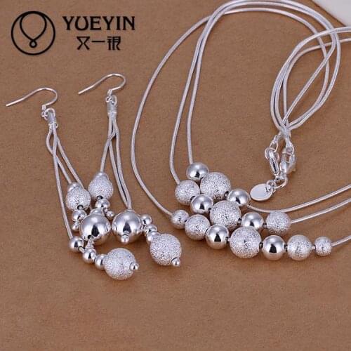 2016 Free Shipping Fashion silver plated Jewerly Set for Women Bridal Wedding jewelry sets Wholesale Cheap individuality