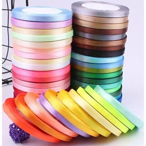 25Yards Satin Ribbon 6mm Grosgrain Ribbons DIY Bow Craft Decor for Gift Wrapping Wedding Party Decoration Scrapbooking Supplies