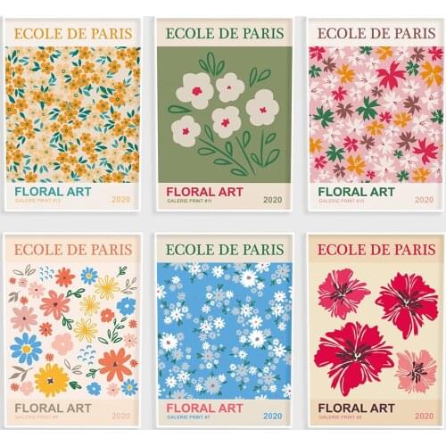 Abstract Colorful Floral Art Prints Matisse Wall Canvas Painting Nordic Botanical Flower Posters Pictures For Living Room Decor