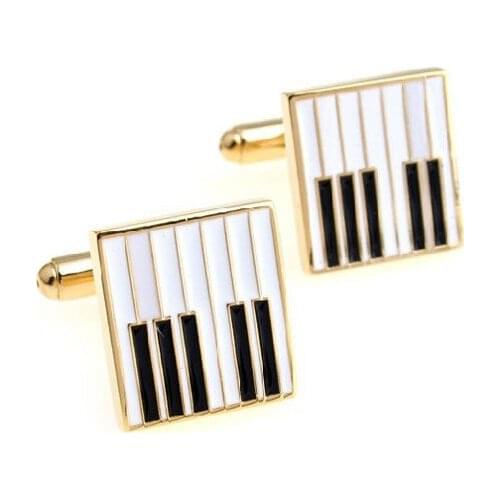 Free shipping Gold piano gustless style cufflinks French shirt sleeve mc-236