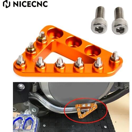 NICECNC Large Rear Brake Pedal Step Tip For KTM 85 125 150 200 250 300 350 400 450 500 SX SXF EXC EXCF XC XCF XCW XCWF 2004-2015