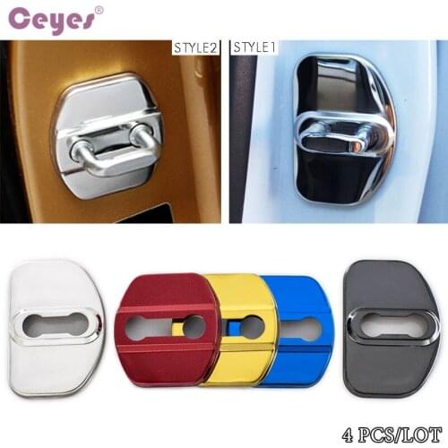 Ceyes Car Styling Auto Cover Badge Case For Renault Megane 2 Megane 3 Koleos Kadjar Stainless Steel Car-Styling Accessories 4pcs