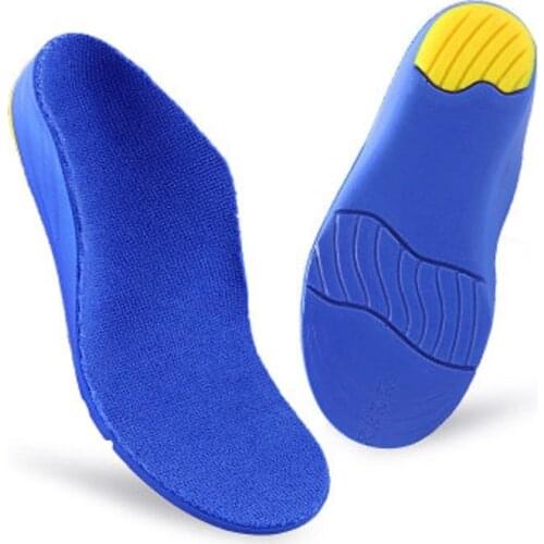 Childrens Flatfoot Arch Support Orthopedic Insoles PU Full Pads Kids Boys Correction Insoles For Walking Sport Shoes Sneakers