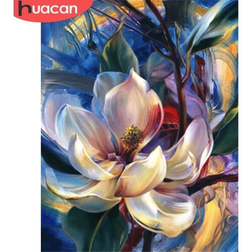 HUACAN DIY Oil Painting By Numbers Colorful Flower Kits Acrylic Hand Painted On Canvas Pictures By Numbers For Wall Art 40x50cm