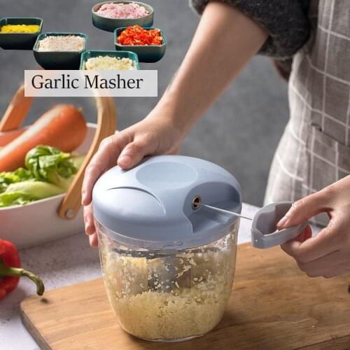 New Household Garlic Crusher Hand-Pulled Garlic Triturator Manual Mashed Garlic Small Garlic Press Pull Garlic Cut Minced Garlic