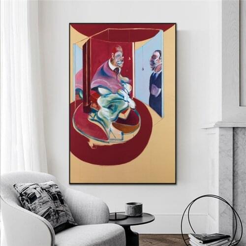 Famous Artist Francis Bacon Abstract “Study of Red Pope” Canvas Painting Poster and Print for Living Room Decor Wall Art Decor