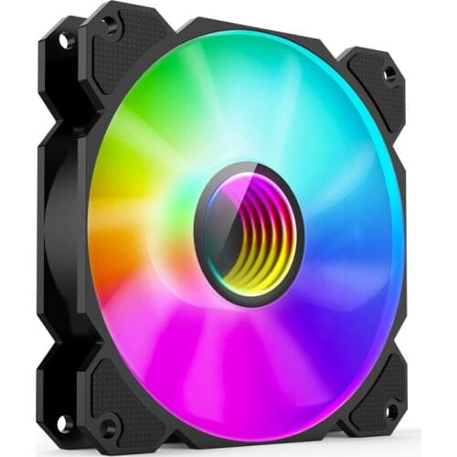 Jonsbo ARGB Shadow 12cm Case Fan 120mm 5V Addressable RGB Lighting PWM Quiet For Computer Chassis Cooling CPU Cooler