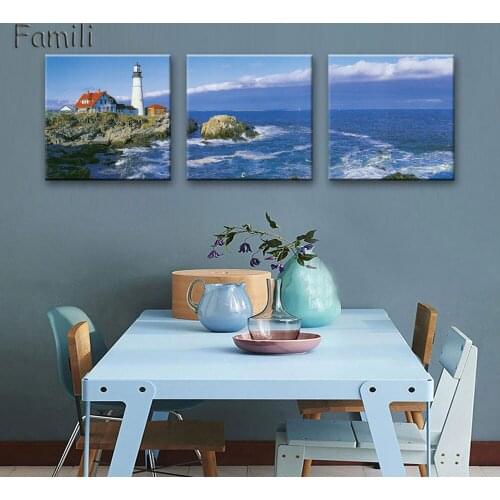 Canvas Paintings Wall Art Pictures Prints Sea Home Office 3 Piece Artwork Giclee Home Decor on Canvas Super NO Frame