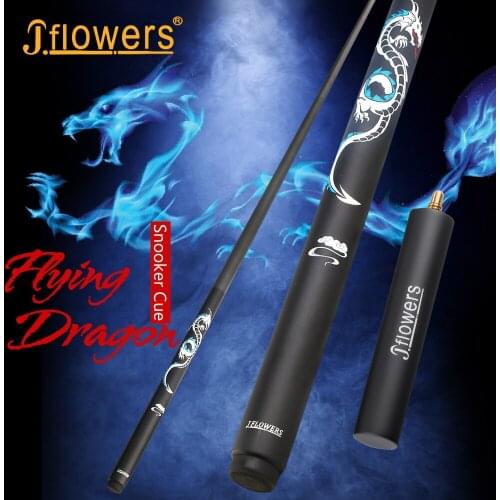 J-flowers Billiard Snooker One Piece Cue Carbon Fiber Shaft 10.5mm Black Technology Billiard Cue With Extension Single Cue