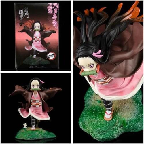 Anime Demon Slayers Blade Kamado Nezukos Running Sister Demon Slayer GK Scene Boxed Figure