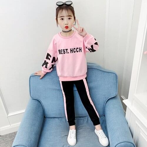 Children Clothing Set 2020 Autumn Girls Clothes Set Long Sleeve Tops Pants Girls Sports Suit 3 4 5 6 7 8 9 10 Years Kids Clothes