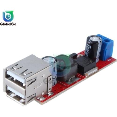 LM2596 Dual USB Step Down Board DC-DC Converter Buck Step Down Input6V40V Output 5V 3A Adjustable Voltage Regulator Power Supply