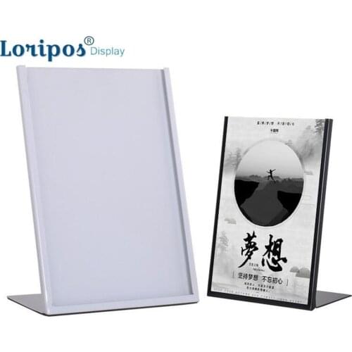 Photo Frame Metal Corners A4 Promotional Menu Display Table Sign Rack Desktop Poster Frame Stand Restaurant Menu Holder Stand