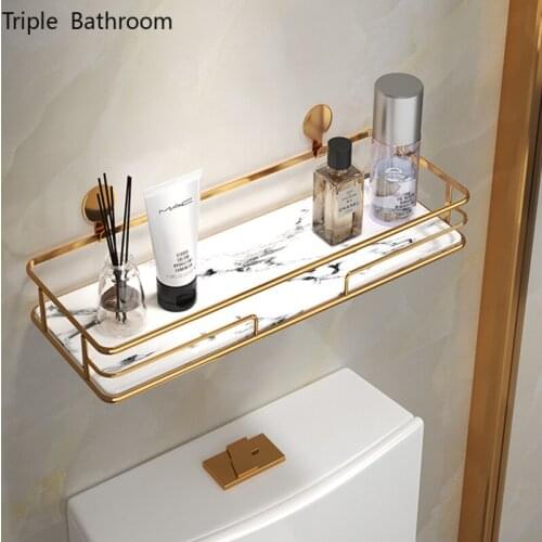 Nordic Punch-free Metal Rack Ceramics Storage Tray Home Jewelry Cosmetics Holder Bathroom Accessories Wash Supplies Shelf