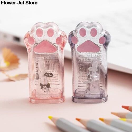 Cute Cat Paw Pencil Sharpener Kawaii School Supplies Student Prize Kids Gift HOT SALE