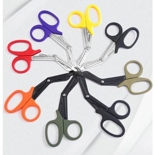 Stainless Steel Multifunctional Gauze Scissors Household Scissors Elbow Bandage Scissors Intramuscular Stickers Canvas Scissors
