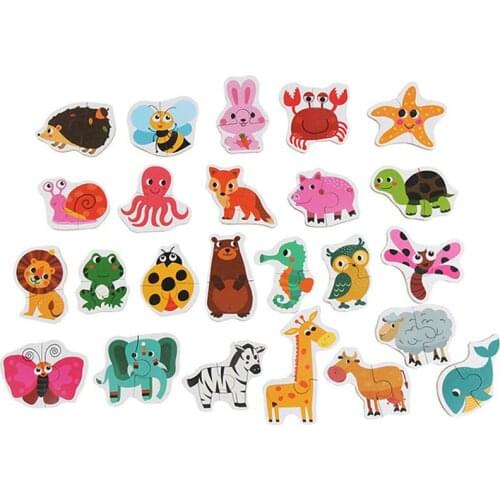 My First Jigsaw Puzzle Toys for Children Kids Large Matching Puzzle Games Early Learning Card Kids Educational Toys Xmas Gifts