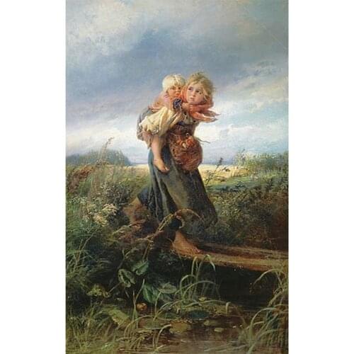 5D Diamond Painting Kit Thunderstorm Escape New Diy Art Embroidery Kit Cross Stitch Rhinestone Home Decoration