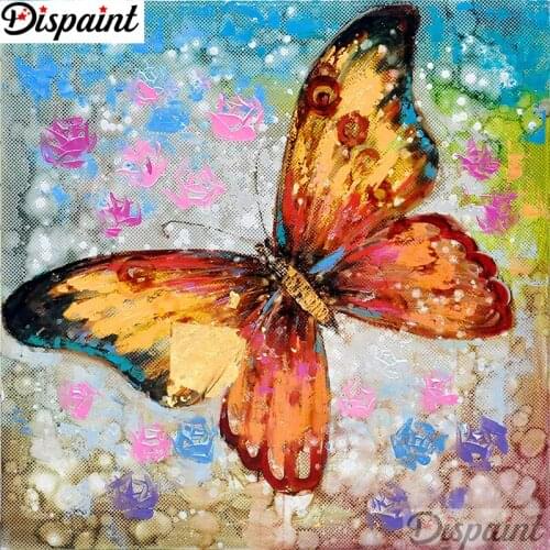 Dispaint Full Square/Round Drill 5D DIY Diamond Painting "Colored bird scenery" Embroidery Cross Stitch 5D Home Decor A12518