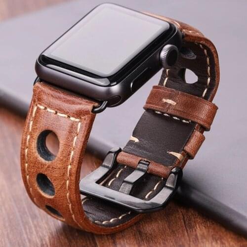 Genuine Leather Watchbands For Apple Watch Band 42 mm 38mm Women Men Watch Accessories Strap For Iwach 44mm 40mm Series 5 4 3 2