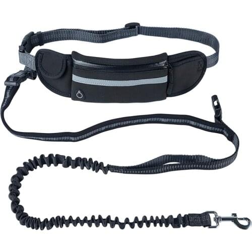Dog traction rope nylon reflective pet supplies dog harness collar jogging adjustable belt waist bag traction belt rope