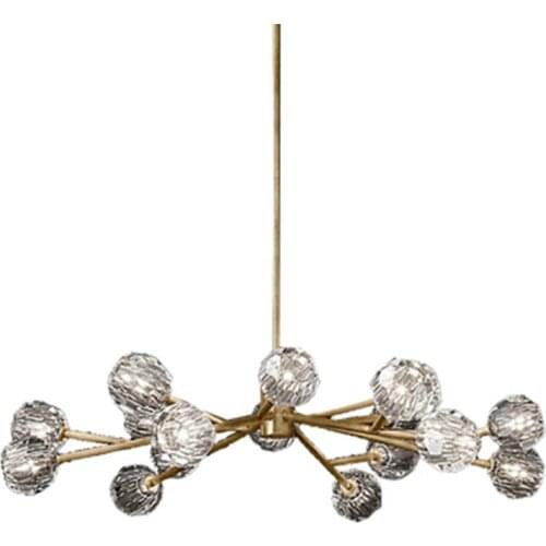 2019 New crystal ball ceiling Lighting Gold branch design lustres ceiling lamp for living dining room cristal lighting fixtures