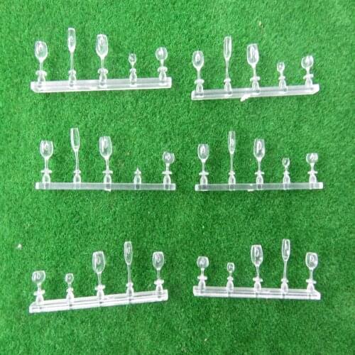 100pcs/Lot 1/20 1/25 Scale New Clear Wine Glass Low Price In Architecture Model Building And Kits Toy