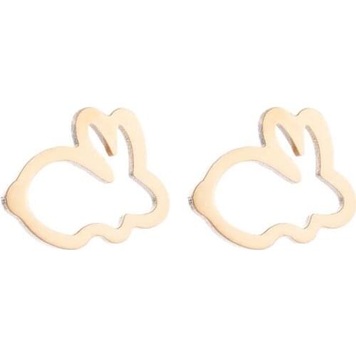 Pendant chains on the neck rabbit necklace womens stainless steel cute animal pendant insect gold set necklace fashion jewelry