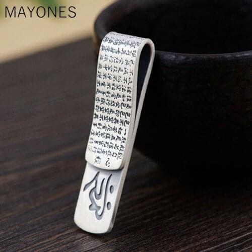 Real 925 Silver Buddha Pendant New Fashion Wallet 100% Pure S990 Original Thai Silver Pendants for Women Men Jewelry Making