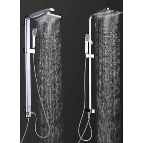 Bathroom Shower Faucets Bath Shower System Wall Mounted Faucet Mixer Tap Rain Shower Set Waterfall ABS Panel Massage