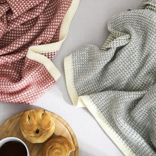 Blanket Warm Knitted Blankets on Beds Solid Color for Baby Soft Sofa Throw Blanket Travel TV Nap Blankets 130x160CM