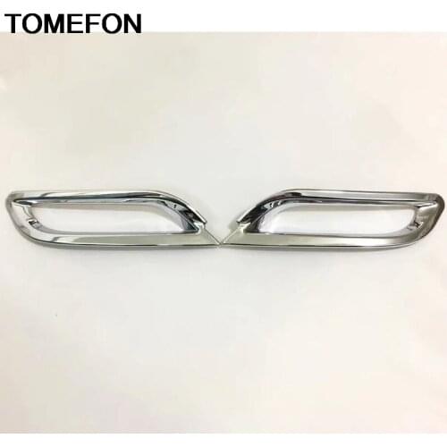 TOMEFON For Toyota Camry XV70 2017 2018 2019 Rear Tail Fog Light Lamp Cover Frame Trim Sticker Exterior Accessories ABS Chrome