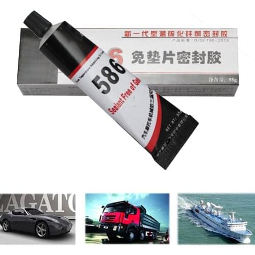 High Quality 586 Car Sealant Silicone Free-Gasket Waterproof To Oil Resist Black High Temperature Sealant Repairing Glue 55g