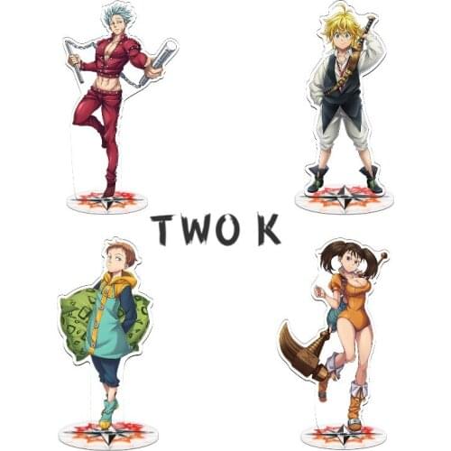 Japan Anime 21cm Stand Sign The Seven Deadly Sins Acrylic Figure Stand Model Plate Desk Decor Cosplay Xmas Keychain