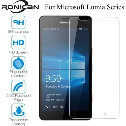 Tempered Glass For Microsoft Lumia 535 550 650 630 635 530 Screen Protector For Nokia Lumia 640 950 XL 640XL 950XL Front Film