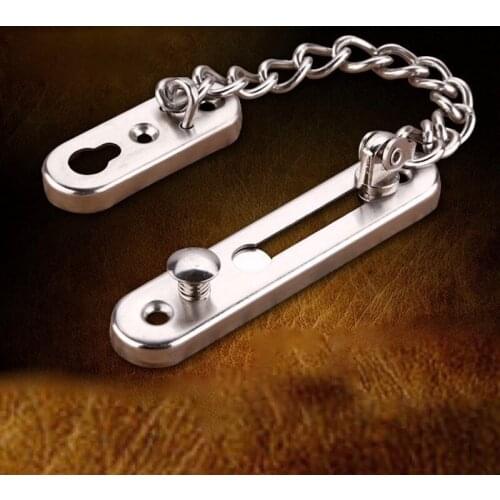Door Chain Lock Latches Stainless Steel Safety Security Entry Wooden Door Locking Door Buckle Hotel Household Safety Chain Lock