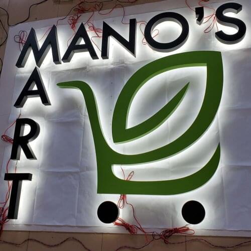 Factory outlet pin-mounted backlit metal chrome stainless steel led channel letter designed signs