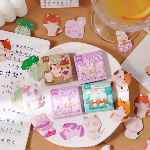 45 Sheets/box Cute Animal Rabbit Family 3 Series 18 Styles Stickers Creative Special-shaped Cartoon Scrapbooking Decoration DIY