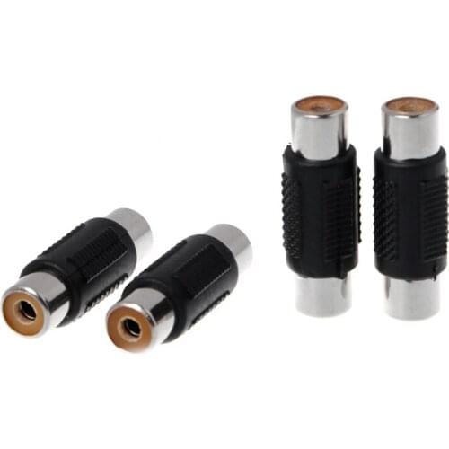 5 Pcs RCA Female to RCA Female Audio Video Cable Jack Plug Adapter Connector