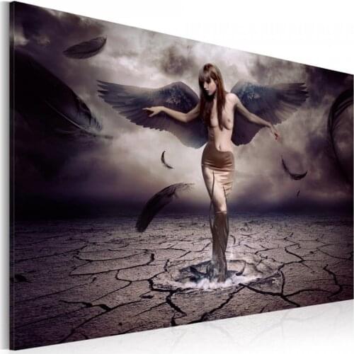 3d Diy Diamond Painting darkness Girl angel,Diamond Embroidery Full Square Round Diamond Mosaic Fantasy Woman New Gift EE2036