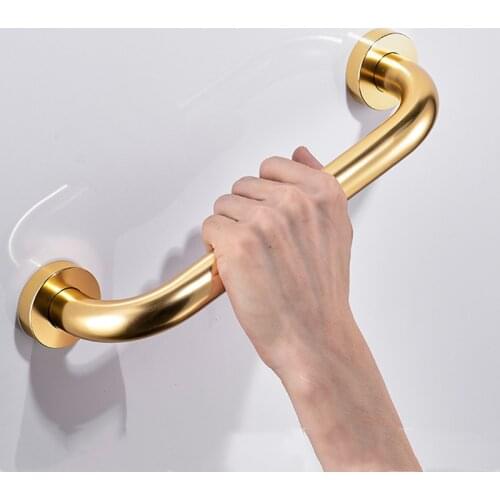 Aluminum Bathtub Armrest Bathroom Safety Handle Black/Gold/Antique Bath Stairs Barrier Free Elderly Antiskid Toilet Handrail