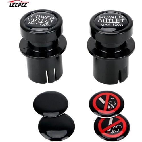 Car Charger Cigarette Lighter Plug 2 Piece/set Universal Car Cigarette Lighter Dust Cover Car Styling Black