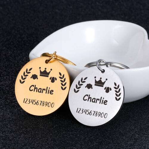 Free Engaraving Name Tel Pet ID Tags Anti-lost Cat Puppy Dog Nameplate Pendant Personalized ID Name Phone Collar Accessories