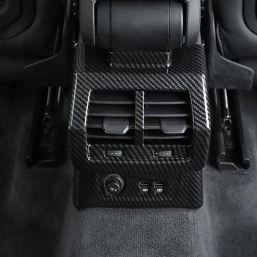 For Audi Q3 F3 2019 2020 ABS Matte Interior Accessories Car Rear Armrest Air Outlet Trim Panel Cover