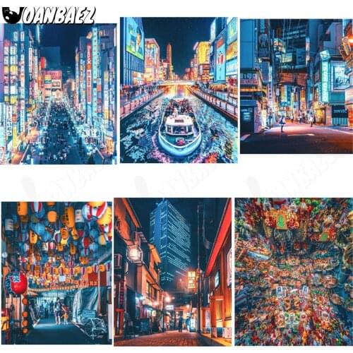 City Street Diamond Painting Landscape Cross Stitch Embroidery 5D Diy Mosaic Kit Hand-Inlaid Craft Gift Design Home Decoration