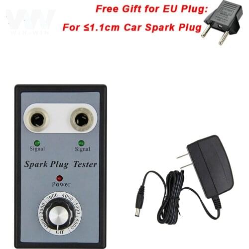 Hot Sale Dual Hole 1.1 CM Car Spark Plugs Tester Automotriz With EU Plug Ignition Plug Analyzer Diagnostic Auto Tool Detector